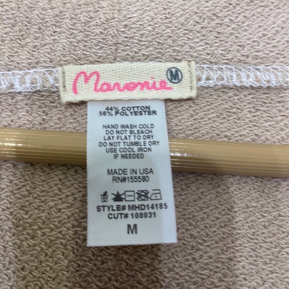 Maronie Womens Cropped Hoodie Mauve Purple Tie Dye Acid Wash MHD14185 Size M - Picture 3 of 4